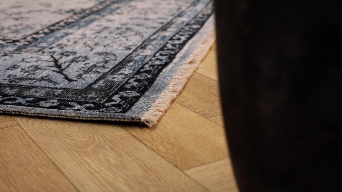 Vintage kelim kleed tapijt vloerkleed 100% wol 337x132 cm loper -  | online shop