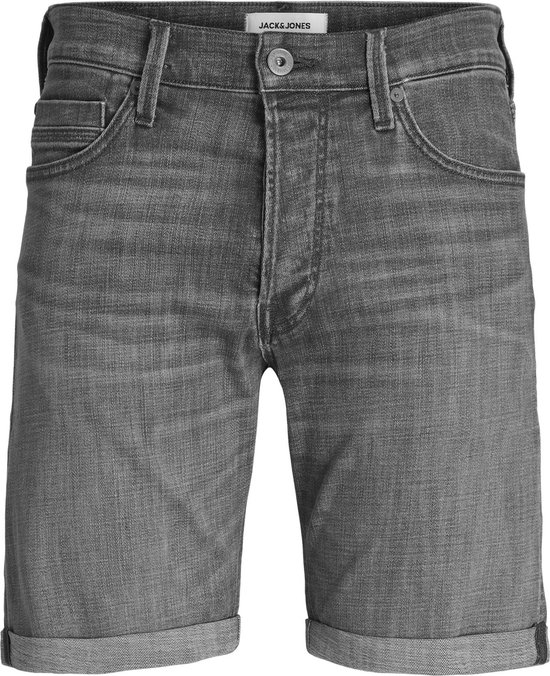 JACK & JONES Chris Wood Shorts regular fit - heren shorts - grijs denim - Maat: