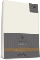 Bali - Van Dem - Mako Jersey - Splittopper Hoeslaken - 140 x 200 cm - creme