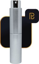 PerfumeBuddy - The Big Buddy® - Parfum Verstuiver Navulbaar - 10ML - Mini Parfum Flesje - Reisflesje - Met Pompje - Matt Zilver