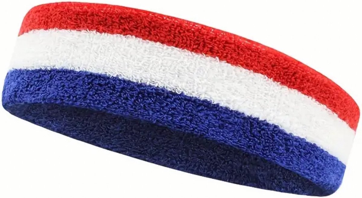 Haarband Nederlandse vlag Koningsdag Zweetband Nederlandse vlag haarband koningsdag accessoire rood wit blauw
