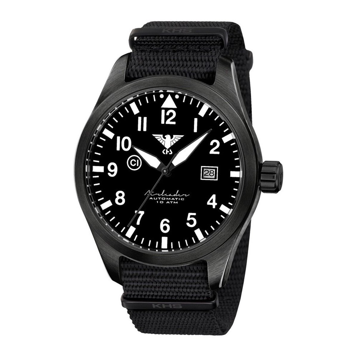 KHS - KHS.AIRBSABLA.NB - Polshorloge - Automatisch - Airleader Black Steel - Heren