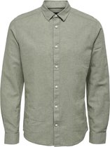 Only & Sons Chemise Onscaiden Ls Solid Linen Shirt Noos 22012321 Swamp Men Size - L