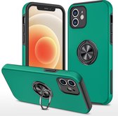 Telefoonhoesje Met Vingerring & Magneet voor Telefoohouders - Hoesje Geschikt voor: iPhone 12 Pro Max - Anti-drop harde cover - Groen