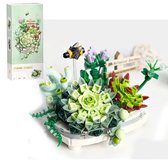LOZ - Succulenten - bouwsteen – vetplantjes – huisdecoratie - kamerdecoratie – cadeau – geschenk – kunstof bloemen – puzzel – bouwpakket – hobby - kunst potplant – kunst vetplant