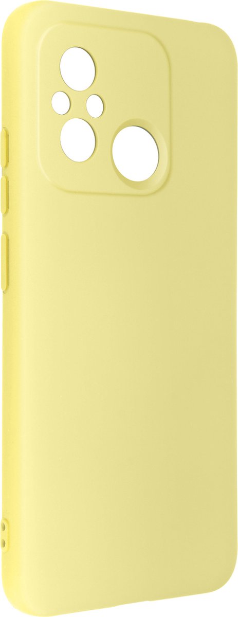 Geschikt voor Xiaomi Redmi 12C siliconen hoesje semi-rigide Soft-touch Geel