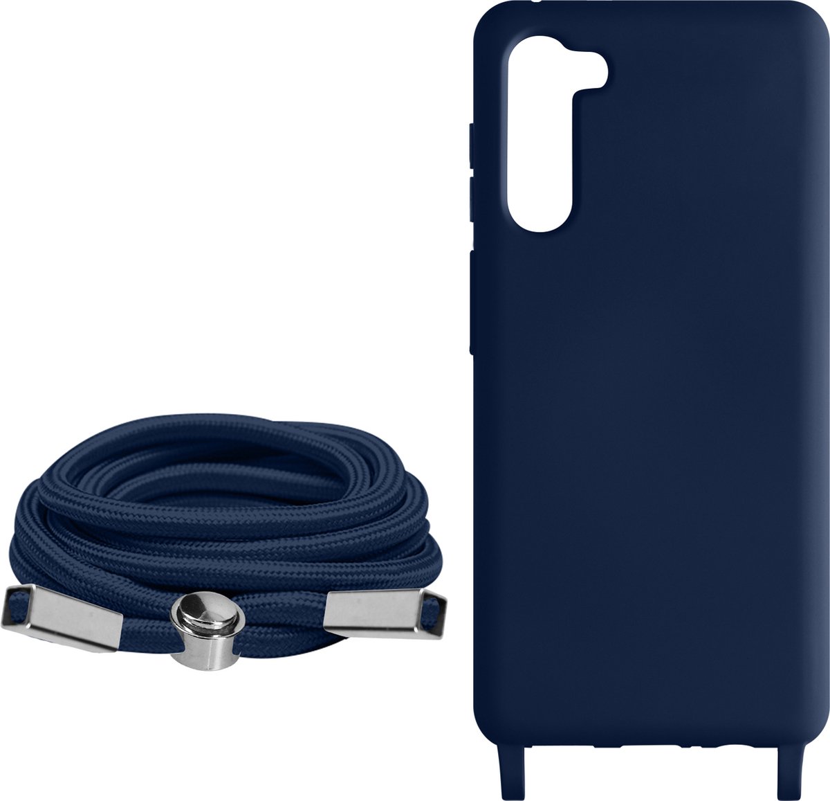 Koordhoes Geschikt voor Samsung Galaxy S23 Semi-rigide Nekkoord 80cm Donkerblauw
