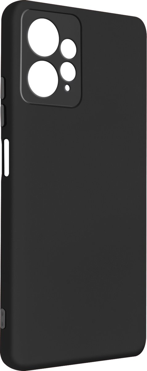 Avizar Soft-Touch Hoesje voor Redmi Note 12 4G Serie Fast Cover Antislip, Zwart