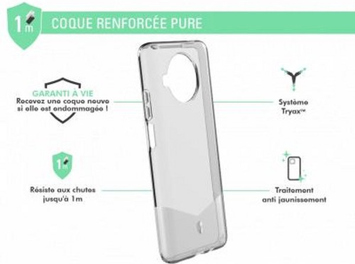 Force Case, Versterkte hoes voor Xiaomi Mi 10T Lite PURE, Transparant