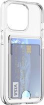 Bigben Connected, Hybride Geschikt voor Apple iPhone 14 Pro-hoesje met ingebouwde kaarthouder, Transparant