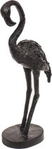 Housevitamin Statue Flamingo -Polyrésine - Zwart - 9x7,5x19,5 cm