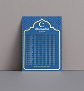 Ramadan kalender | Fotofabriek Ramadan 2024 A5 | Ramadan Mubarak | Ramadan planner | Ramadan gebedskalender | Cobalt