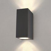 Ledvion Wandlamp Buiten - Cube - Antraciet - 4.5W - 2700K - Up & Down