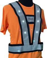 INVINCER® - ROPA Hardloop verlichting - Led vest - Run Safe - Hardloopvest met verlichting - Zwart XL