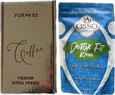 FORX5 Coffee Kahve Detox, Arabische Afslank Koffie + OSSO Kahve, Arabische Afslank Coffee OSSO Detox Fit Kahve