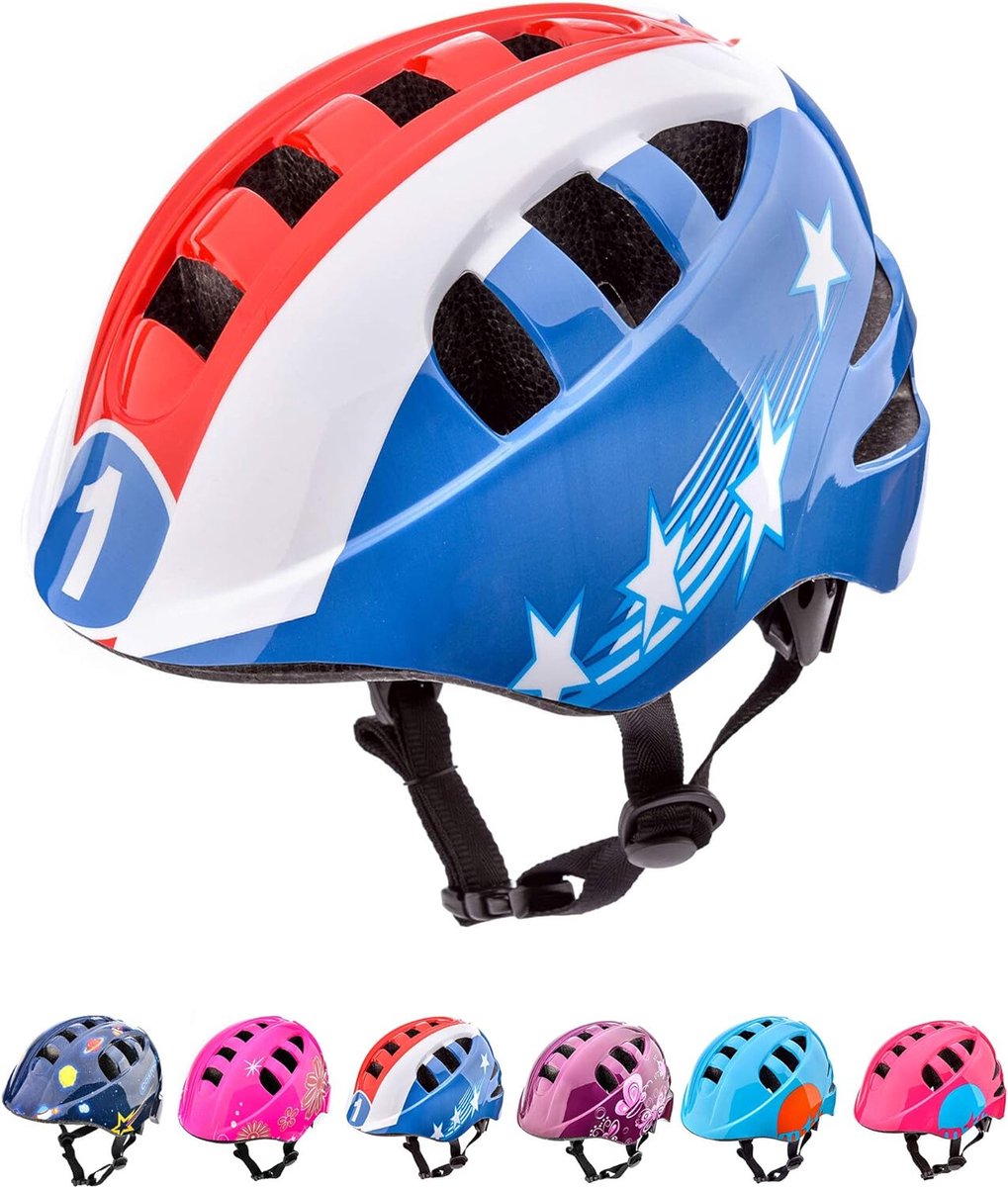 Baby fietshelm - Fietshelm baby - Kinderfiets helm - Fietshelm voor jongens & meisjes - Blauw - Maat S/M (48-52 cm omtrek) - Houd je kind veilig op de fiets!