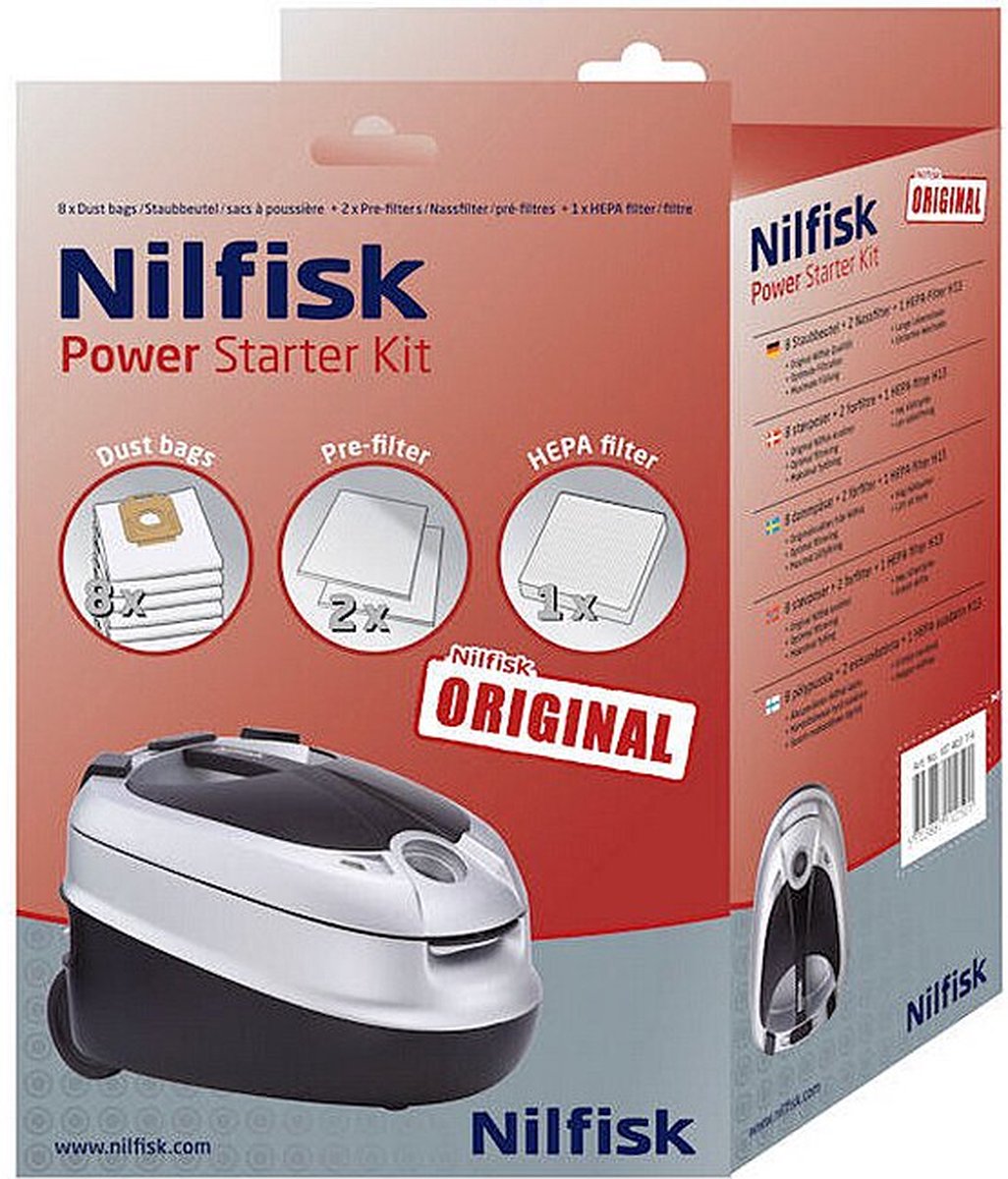 Nilfisk Power Starterkit (8x stofzuigerzakken, 2x motorfilter, 1x H13 HEPA-filter)