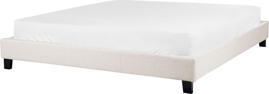 ROANNE - Tweepersoonsbed - Lichtbeige - 180 x 200 cm - Polyester