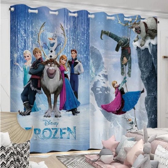 Gordijn - Frozen - kant en klaar - verduisterend - 132 x 160 cm