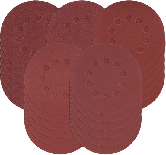 Produktbild von SATC 180er Schleifpapier-Set 93x93x93 – Je 30x P40/60/80/120/180/240, Klett Für Deltaschleifer