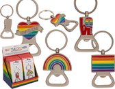 Pride opener - regenboog opnener - regenboog - Regenboog kleuren - Rainbow - sleutelhanger - pride sleutelhanger- inclusiviteit- LGBTQ+ gemeenschap-cadeau voor pride-bierfles - bieropener -originele feestcadeau-pride cadeau – flesopener