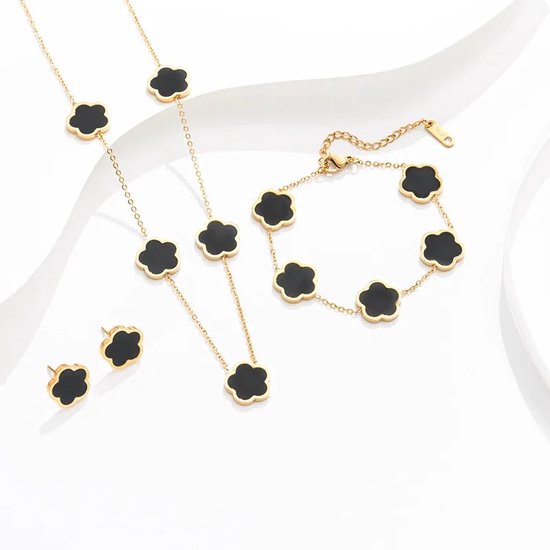 Parure Collier Et Bracelet Plaqué Or - Magnifique Bijou Cadeau Noël - Neuf Sans Emballage