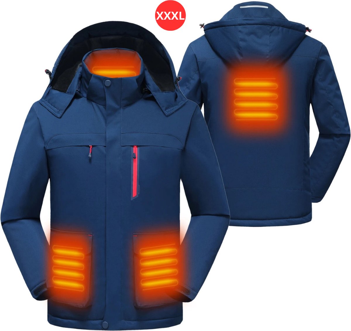 Nivard Jas Met Verwarming Thermo Jas Verwarmde Jas Heating Jacket Elektrische Kleding Warm Heren Blauw