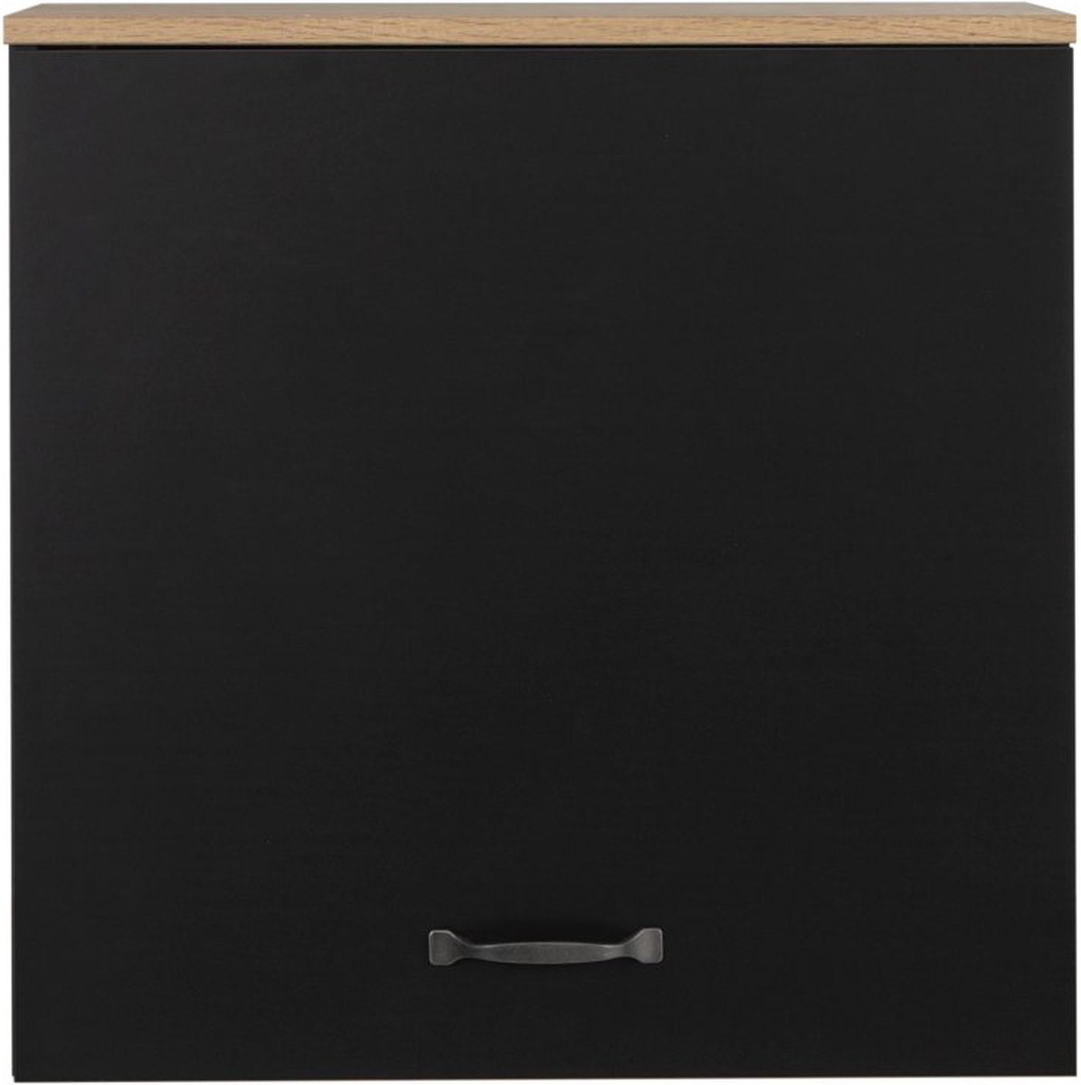 Bovenkast Manno 60cm met 1 deur - zwart/eik