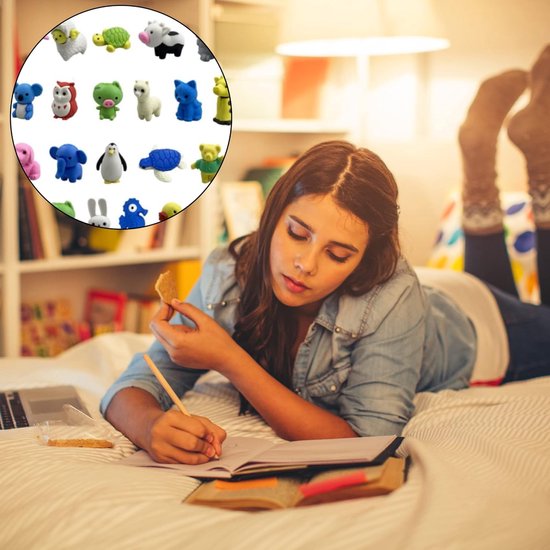 Cyiecw 100 Stuks Dierengummetjes - Kleurrijke Gummen Voor Kinderen Als Cadeau Of Puzzelspeelgoed