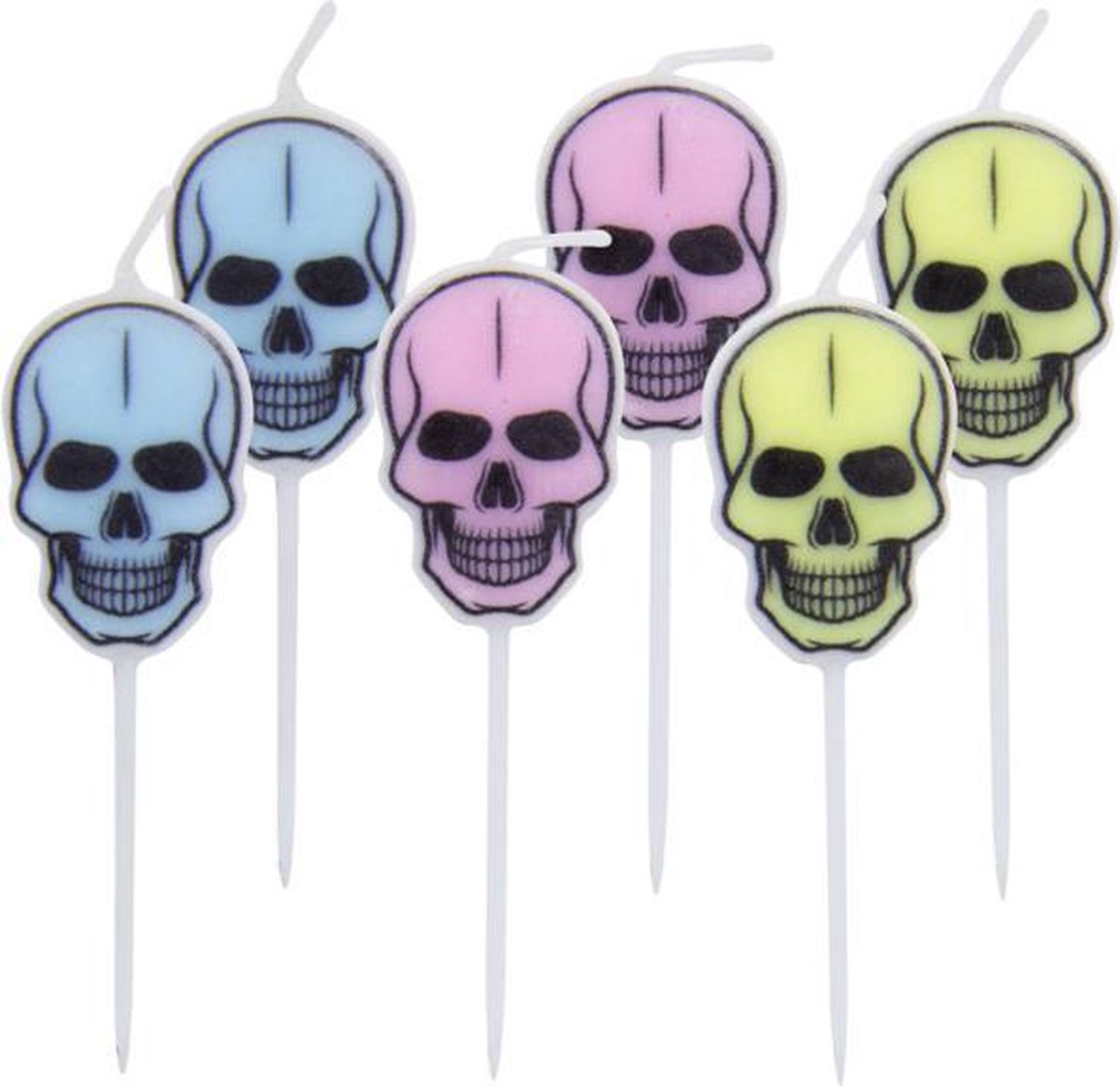 Folat - Kaarsjes Creepy Pastel Halloween 6 stuks