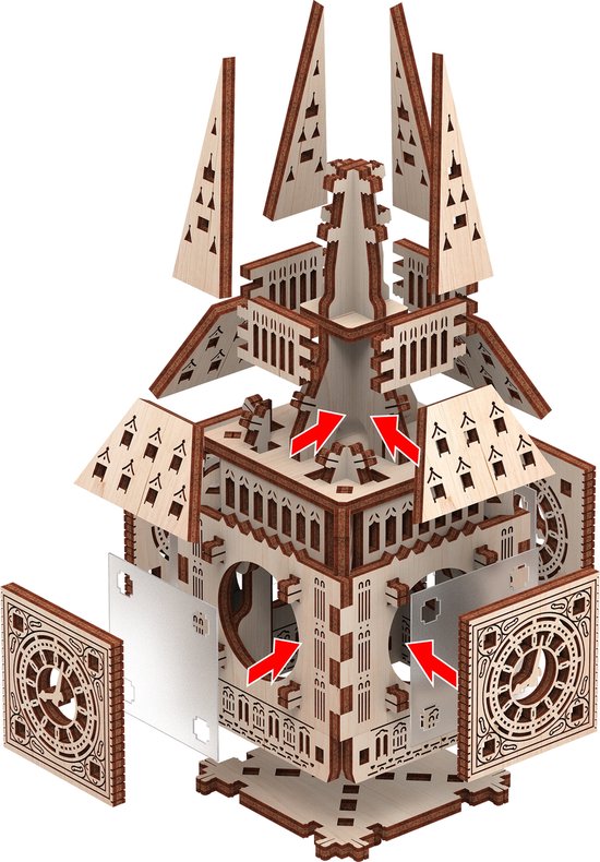 Mr. Playwood Big Ben (eco-light) - 3D houten puzzel - Bouwpakket hout - DIY