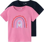 NAME IT NMFBEATE 2P SS TOP PB T-shirt Filles - Taille 92