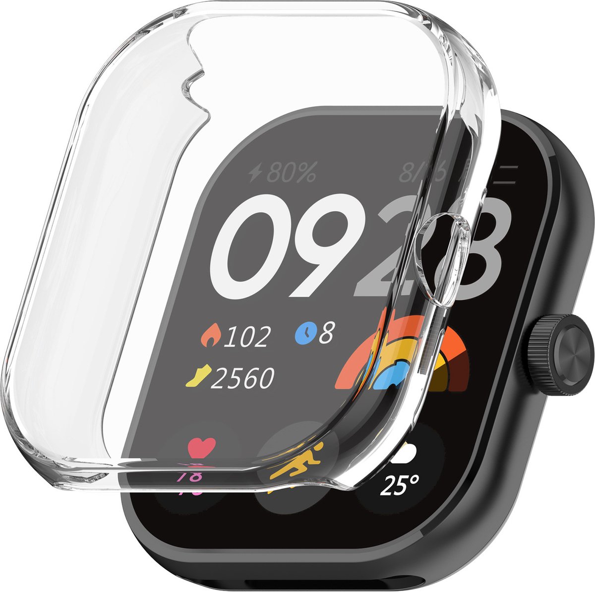 Strap-it Zacht TPU bescherm hoesje / case - geschikt voor Redmi Watch 4 (transparant)