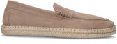 Manfield - Heren - Taupe suède espadrilles - Maat 44