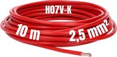 Kalitec 10 meter H07V-K 2,5 mm² rode bedradingskabel I kernkabel flexibel I PVC enkeladerig I meeraderig 2,5mm2 I bedrading fijnaderig I enkele kabel I kabel massief I schakeldraad