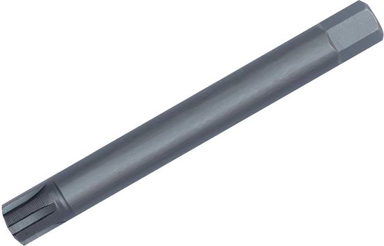 Schroevendraaierbit, 10 x 30 RIBE-formaat, 7 mm lang, metalen afwerking.