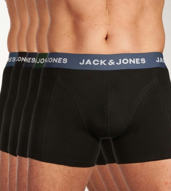 JACK&JONES JACSOLID TRUNKS 5 PACK ON Caleçons Homme - Taille XXL