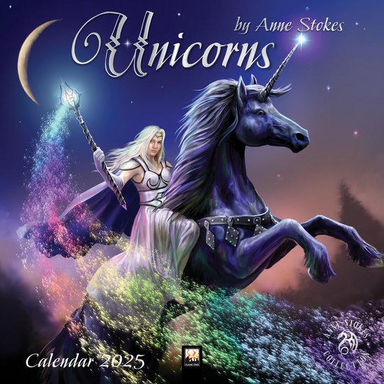 Unicorns by Anne Stokes Wall Calendar 2025 (Art Calendar