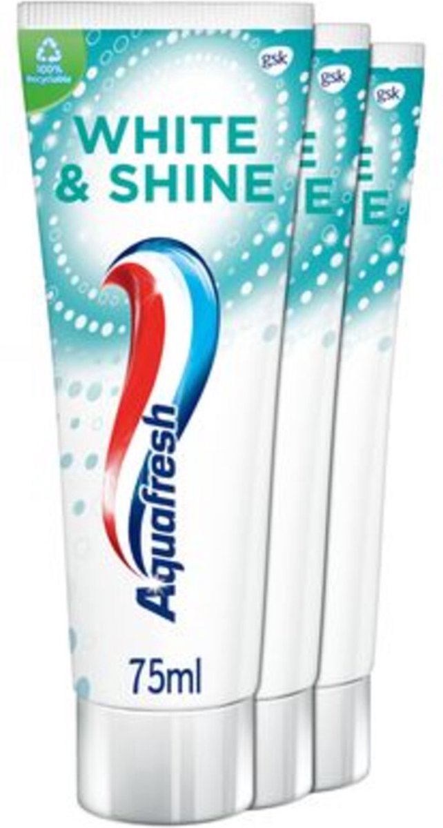 Aquafresh Tandpasta White & Shine - 3 x 3 stuks - Voordeelverpakking