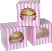 Cupcake Doosje  voor 1 cupcake | House of Marie |Circus Pink |3st.