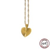 Borasi Heart Bedel Ketting | 18K Goldplated | Dames Ketting | Luxe Geschenkzakje | Elegante Ketting | Cadeau | Verjaardag Cadeau | Cadeau Voor Haar | Moederdag Cadeautje |