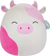 Squishmallows Caedyn - Pink Spotted Cow W/Closed Eyes 40cm Plush