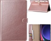 Phreeze Luxe Tablet Hoes - Geschikt voor Samsung Galaxy Tab S9 Hoesje - 11 inch - 2023 - Vegan Leer - Magneetsluiting - Tablet Case Cover - Goud