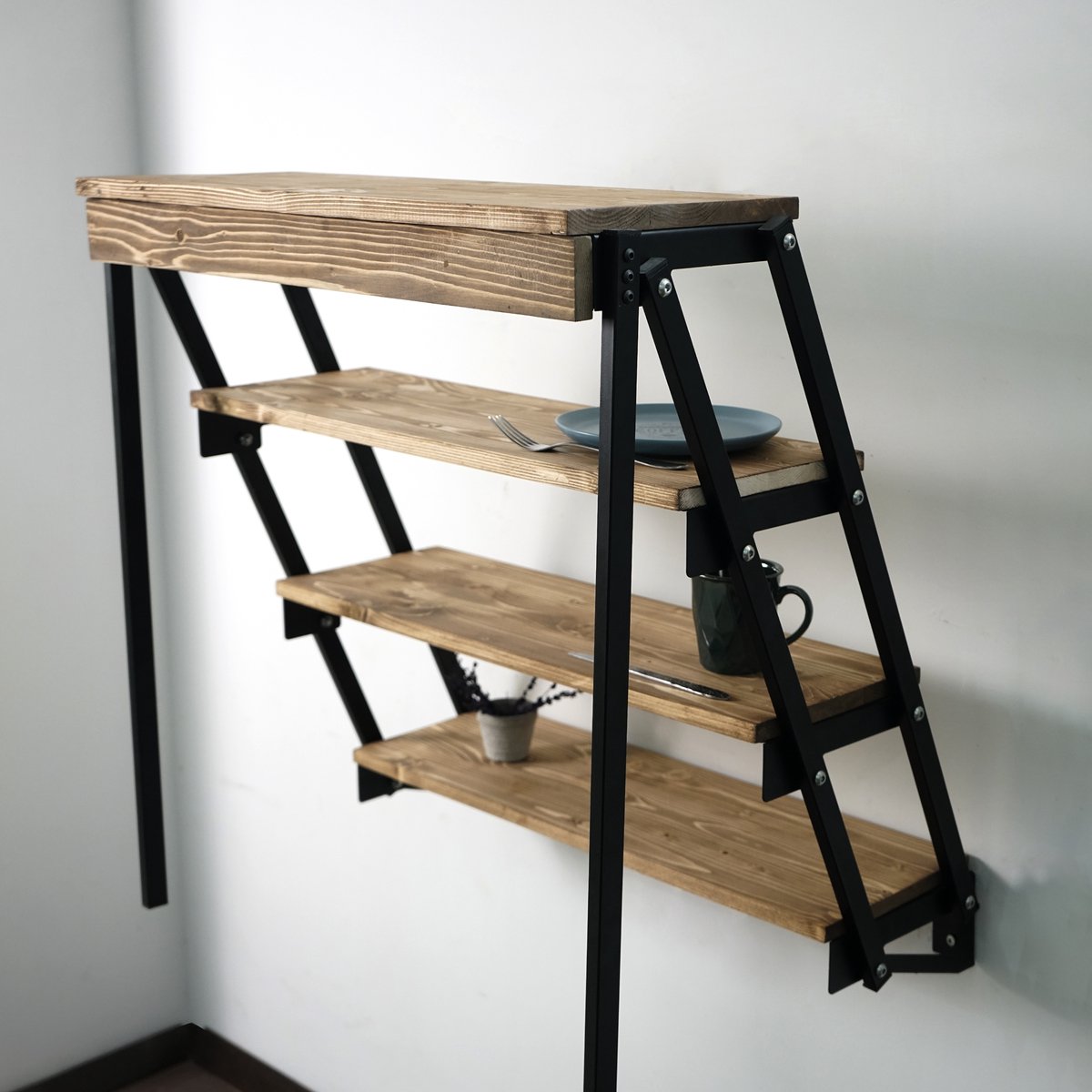 Wandgemonteerde klaptafel voor wasruimte, wandgemonteerde klaptafel, 304 roestvrijstalen wandgemonteerde tafel vouwen, wandgemonteerde opklapbare keukentafel ruimtebesparend