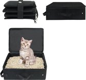 Bol.com kattenbak draagbare kattenbak kitten voor op reis waterdicht eenvoudig te reinigen nuttige huisdieren-kattentoilet voor ... aanbieding