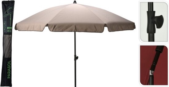 Pro Garden Parasol - 200 cm - Taupe