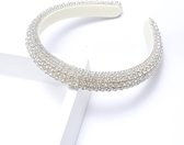 Juwelen Diadeem Zilver - Dames diadeem met strass - Elegante haaraccessoires hoofdband met rhinestones