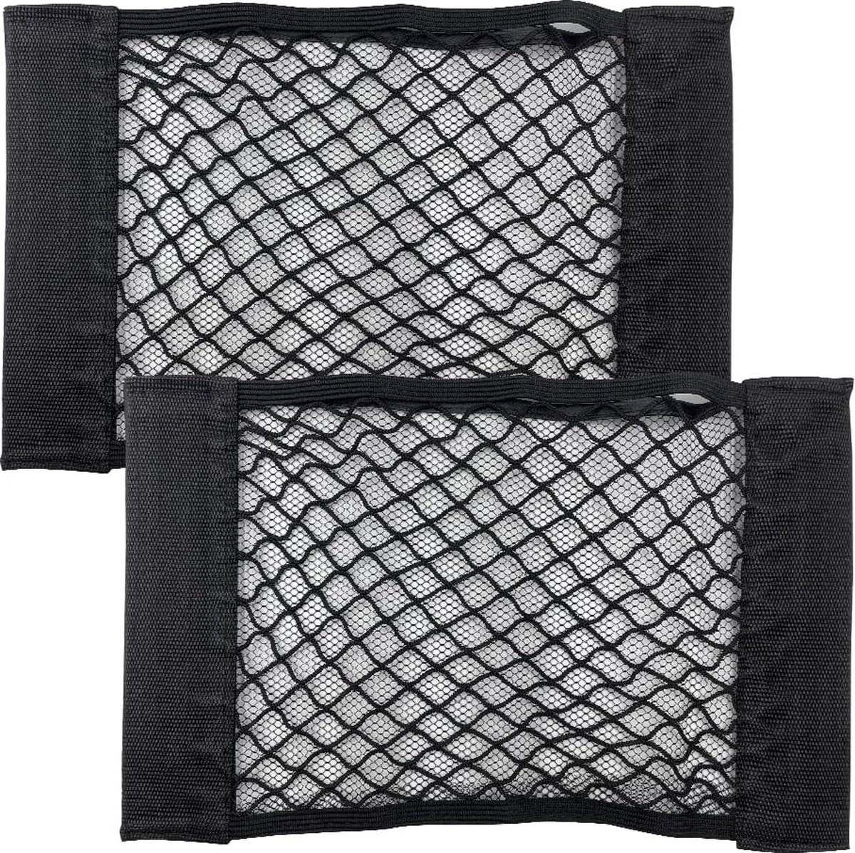Image of 2 stuks 26 x 22 cm elastisch keukenopbergnet, auto-opbergnet, recycling voedselzakken, boodschappentassenhouder voor thuis en keuken
