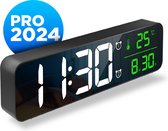 Klok numérique Nexino® - Horloge murale - Écran LED - Horloge numérique numérique - Klok avec Wekker, thermomètre et date - Maison, chambre et bureau