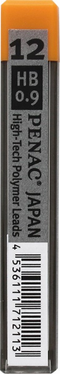 Penac Hi-Tec Polymer - Leads vulpotlood vulling - 0.9mm - Navulling - HB - koker 12 stuks